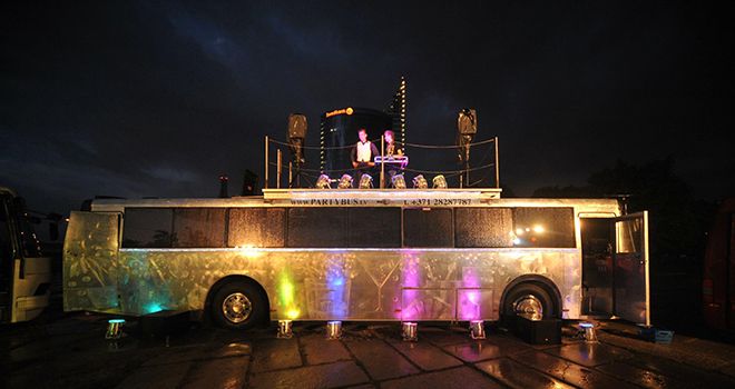 party beer bus for stag do in Budapest