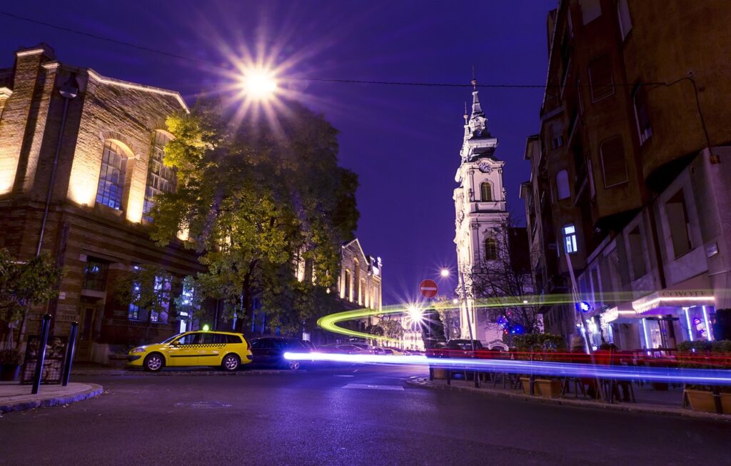 night budapest view during a limo tour