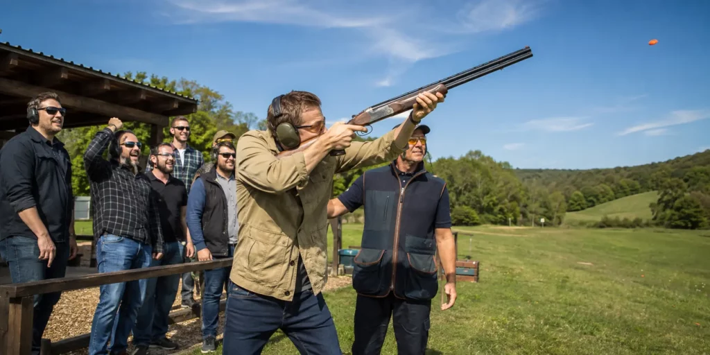 Stag group clay pigeon shooting in Budapest under professional supervision