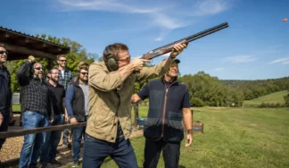 Stag group clay pigeon shooting in Budapest under professional supervision