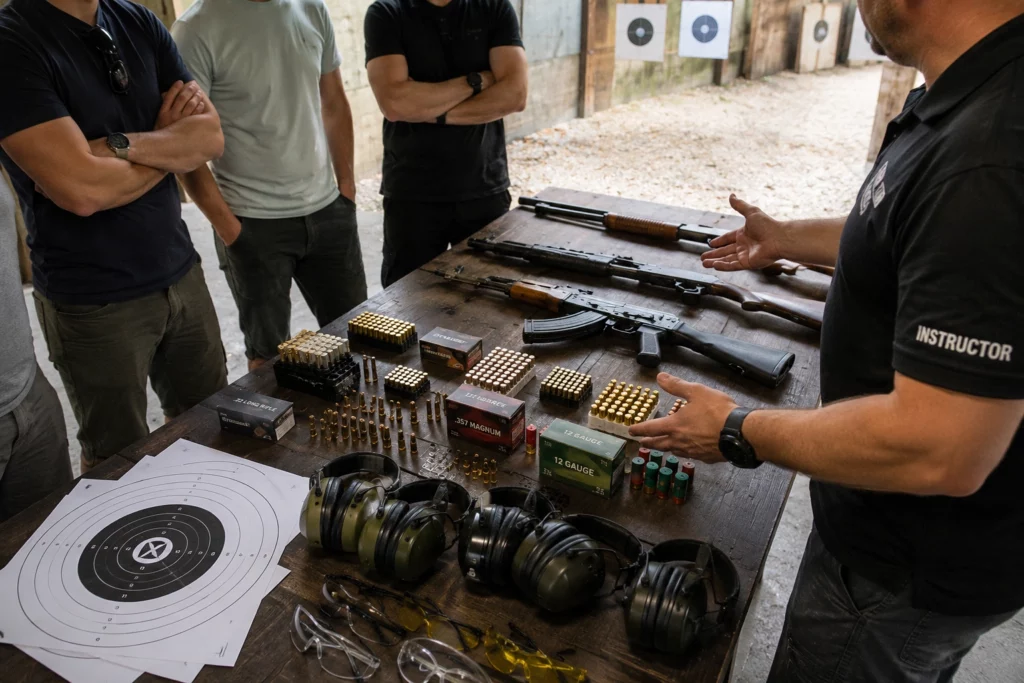 Stag group preparing for the 73-round Rambo Shooting Package in Budapest