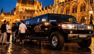 Black Hummer limo in Budapest for private group hire