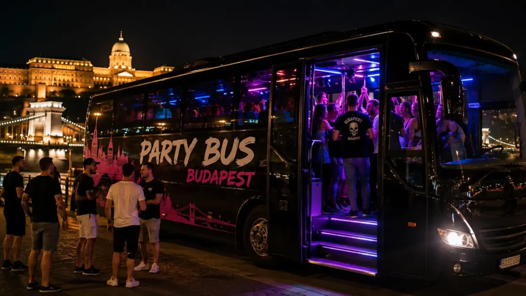 Private party bus in Budapest for group celebrations