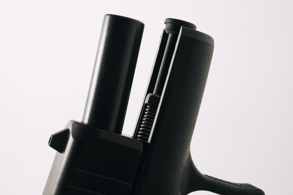 A Glock 17 9mm pistol in Budapest.