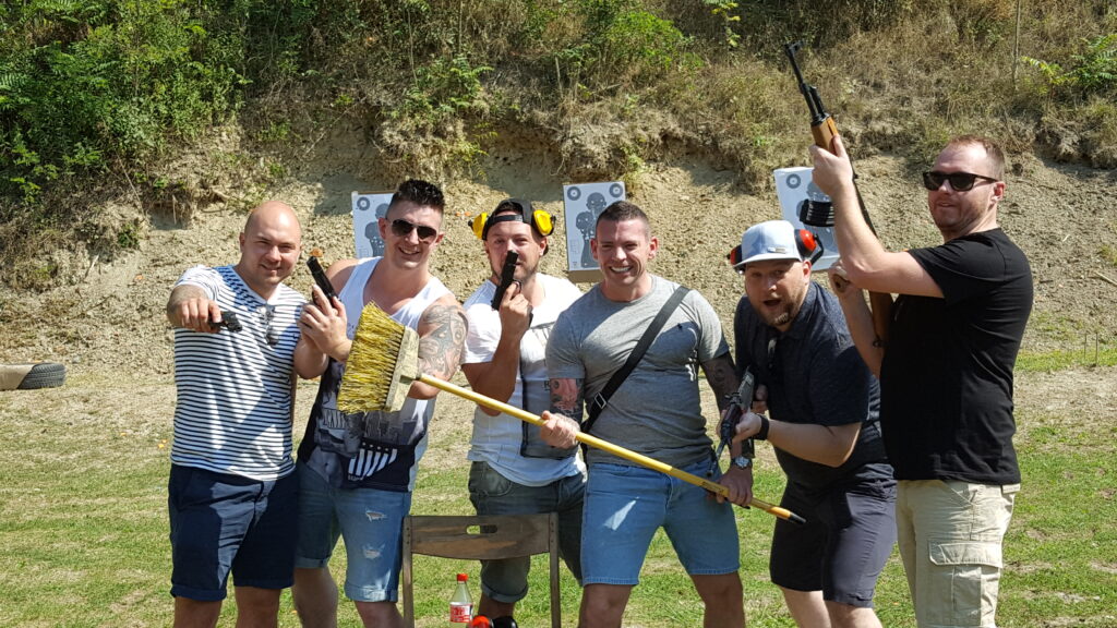 gun shooting in Budapest shooting range outdoor