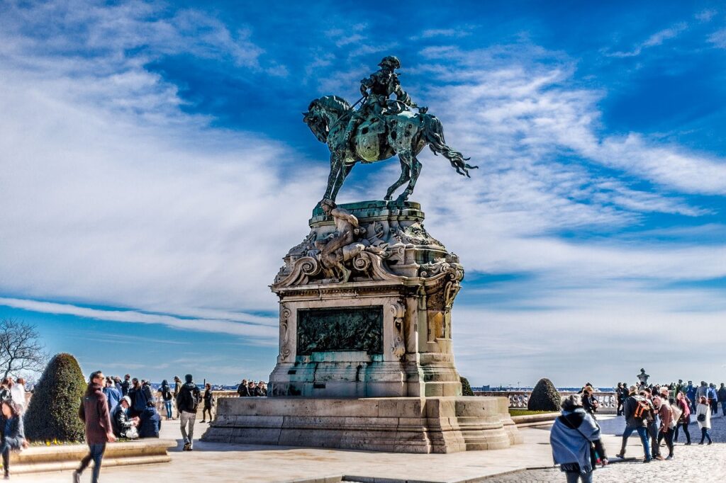 Budapest castle district is very popular for tourists