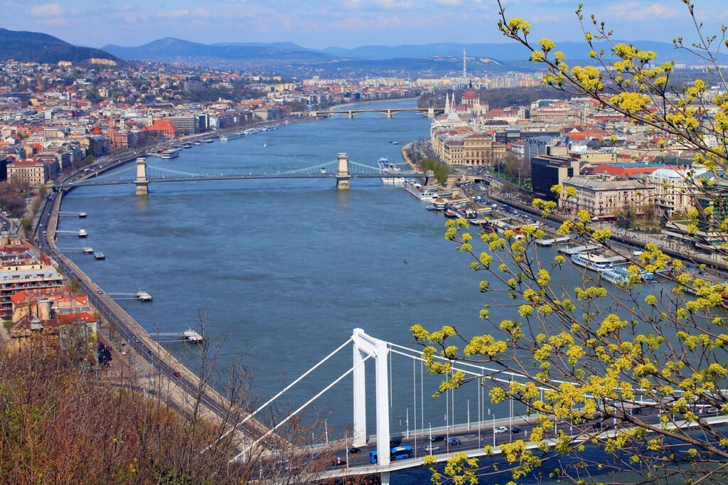 view from Gellért hill in Budapest