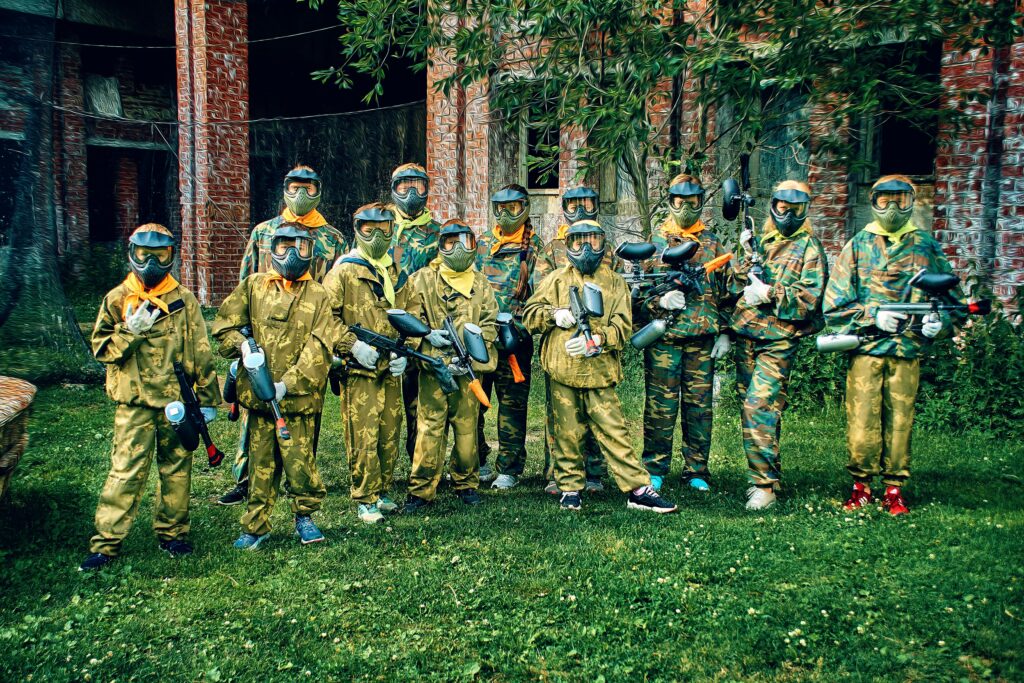 Paintball with good friends during a bachelor party in Budapest. 