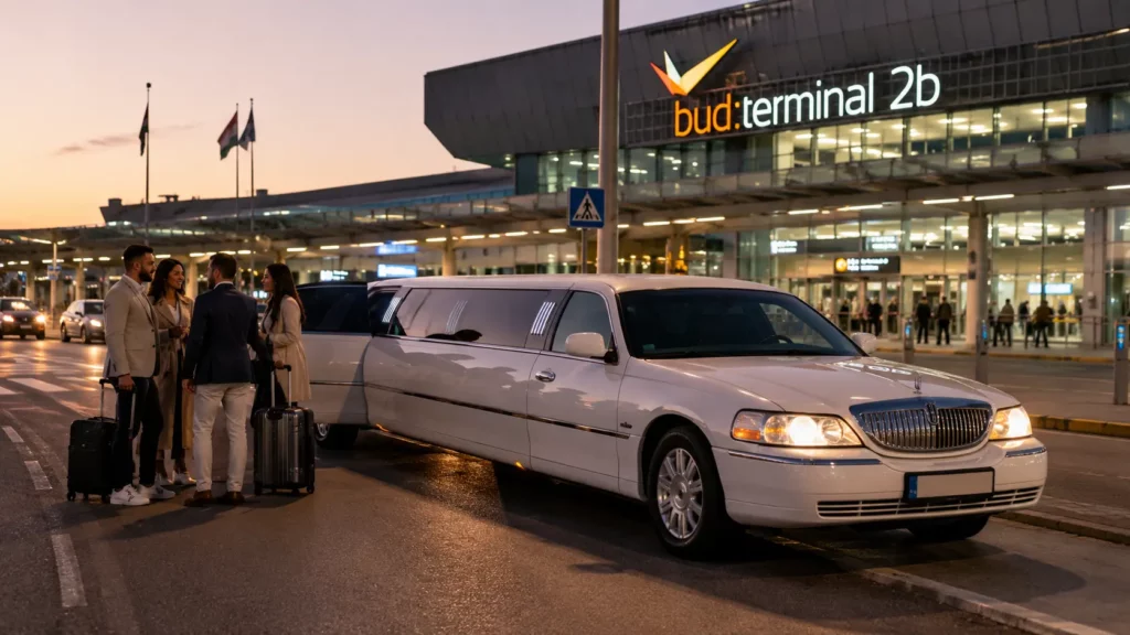 Private airport limousine service in Budapest for groups